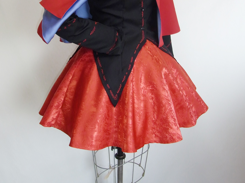 Cosplay costume circular skirt prototype photo