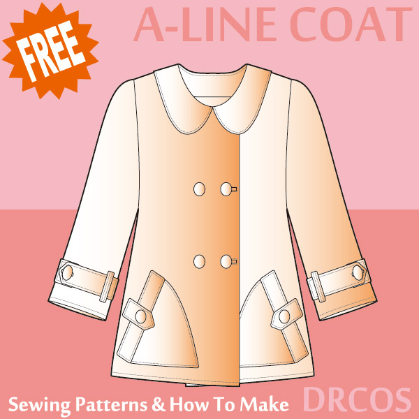 Aline coat sewing free patterns & how to make