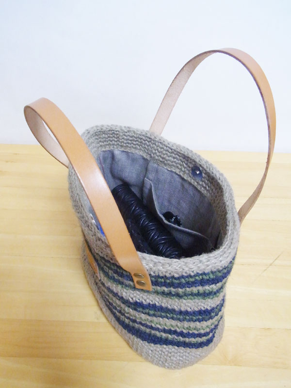 Linen bag knitting diagram and sack cloth