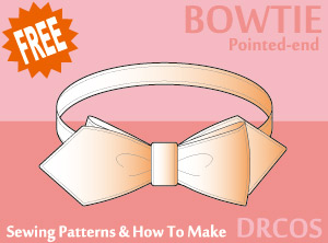 Bowtie 2 Pointed-end Sewing Patterns Cosplay Costumes how to make Free Where to buy