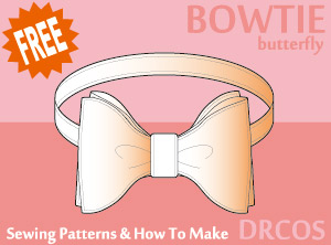 Bowtie 3 butterfly Sewing Patterns Cosplay Costumes how to make Free Where to buy