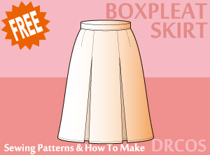 Box Pleat Skirt Sewing Patterns Cosplay Costumes how to make Free Where to buy