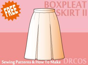 Box Pleat Skirt 2 Sewing Patterns Cosplay Costumes how to make Free Where to buy