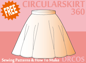 Circular Skirt 2 Sewing Patterns Cosplay Costumes how to make Free Where to buy