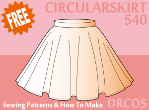 Circular Skirt 5 Sewing Patterns Cosplay Costumes how to make Free Where to buy