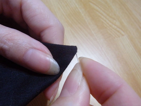 Push out collar tip with a needle