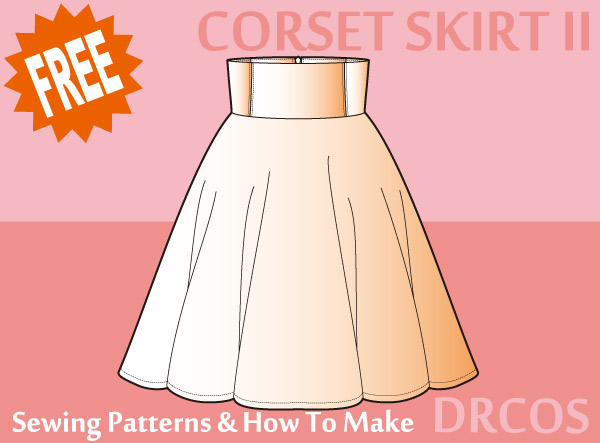 Corset Skirt 2 skirt Sewing Patterns
