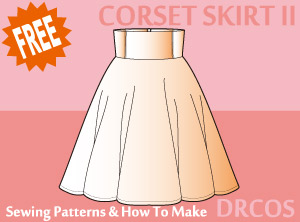 Corset Skirt 2 Sewing Patterns Cosplay Costumes how to make Free Where to buy
