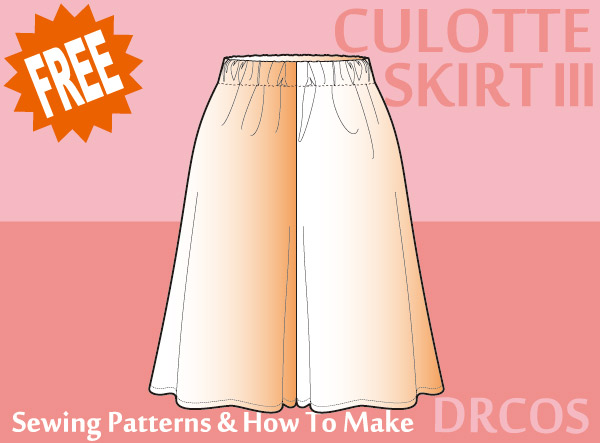 Culotte skirt 3 sewing patterns & how to make