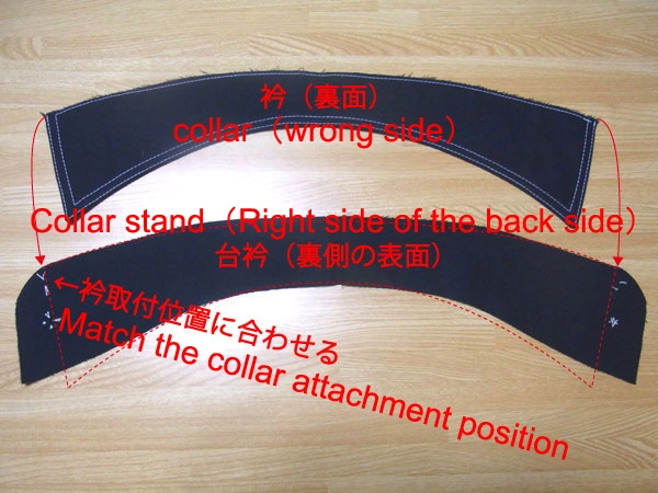 Applying fusible interlining to collar stand back side