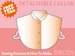 Detachable Collar 2 Sewing Patterns Cosplay Costumes how to make Free Where to buy