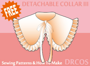 Detachable Collar 3 Sewing Patterns Cosplay Costumes how to make Free Where to buy