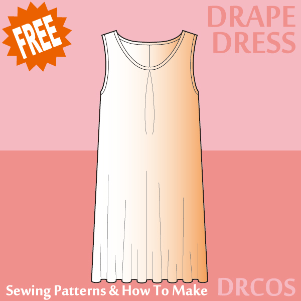 Drape onepiece dress sewing patterns & how to make