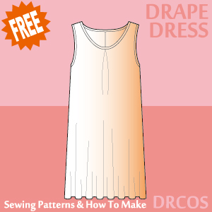 Drape One Piece Dress Sewing Patterns Cosplay Costumes how to make Free Where to buy