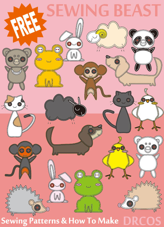 Felt mascot sewing patterns & how to make