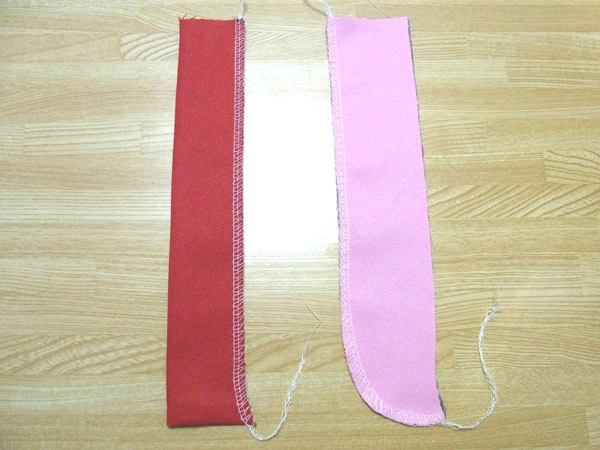 Overlock seam allowance for extension parts and facing