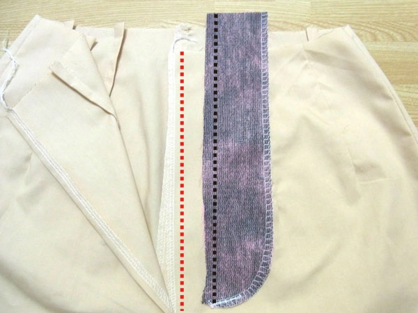 Attach facing to crotch area without folding seam allowance