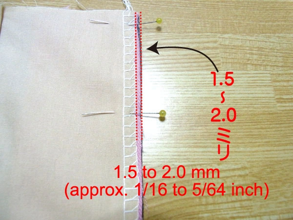 Shift pants front 1.5 to 2mm before sewing