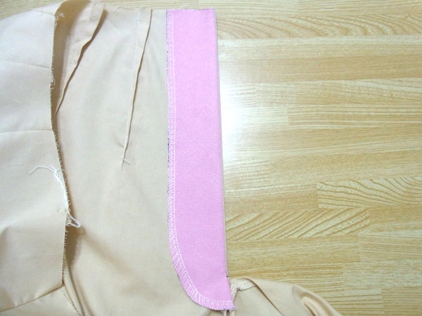 Iron and fold facing inside out