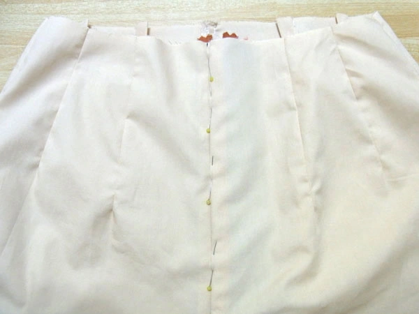 Overlap stitches and pin facing