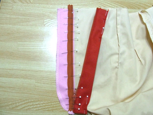 Prepare facing area for sewing