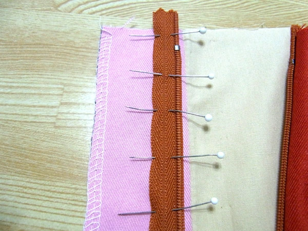 Remove temporary pins before sewing