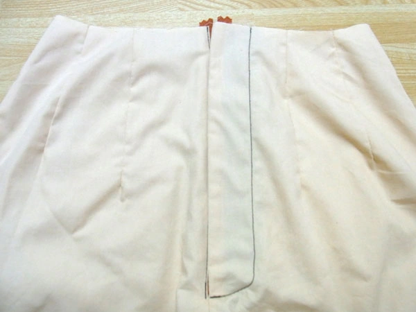 Completed front pants zipper