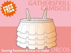 Gathered Frill Camisole Sewing Patterns Cosplay Costumes how to make Free Where to buy