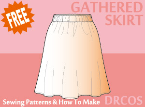 Gathered Skirt Sewing Patterns Cosplay Costumes how to make Free Where to buy