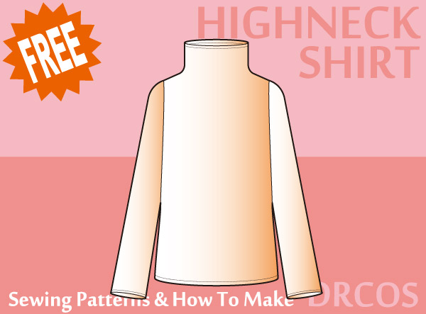 High neck shirt sewing patterns & how to make