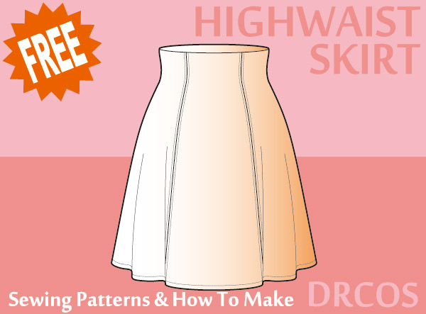 High waist skirt sewing patterns & how to make