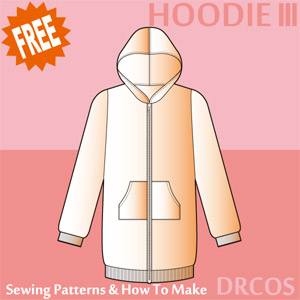 Hoodie 3(tunic) Sewing Patterns Cosplay Costumes how to make Free Where to buy