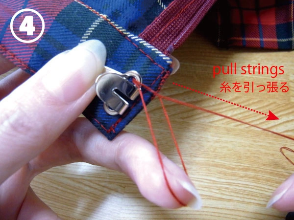 Tightening thread after passing through loop