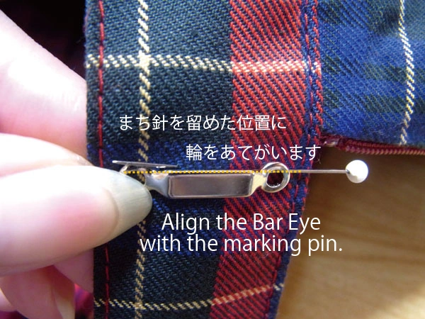 Checking alignment of hook and bar eye