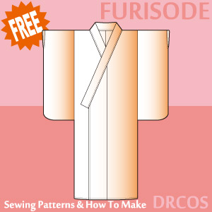 Long Sleeved Kimono(Furisode) Sewing Patterns Cosplay Costumes how to make Free Where to buy