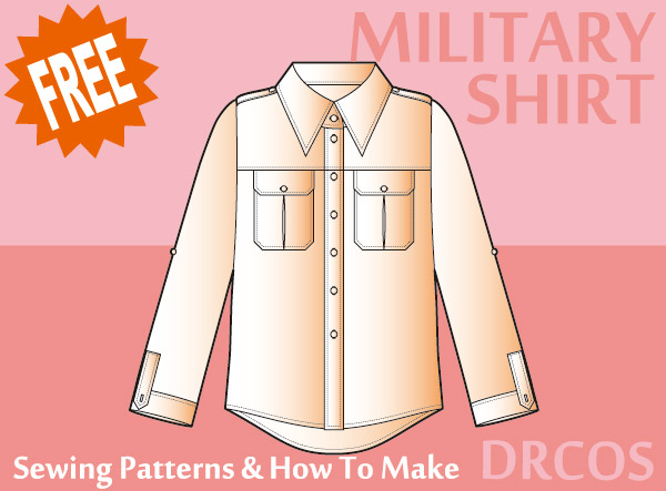 Military shirt Free sewing patterns & how to make