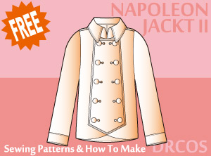 Napoleon Jacket 2 Sewing Patterns Cosplay Costumes how to make Free Where to buy