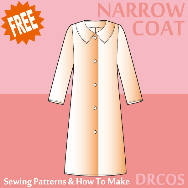 Narrow coat Free sewing patterns & how to make