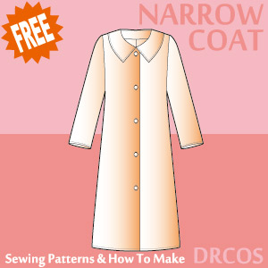 Narrow Coat Sewing Patterns Cosplay Costumes how to make Free Where to buy