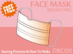 Pleats Face Mask Sewing Patterns Cosplay Costumes how to make Free Where to buy