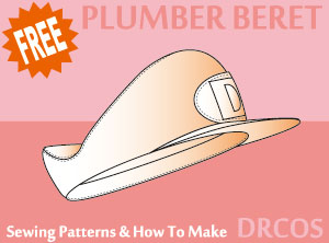 Plumber Beret Super Mario Brothers hat cap Sewing Patterns Cosplay Costumes how to make Free Where to buy