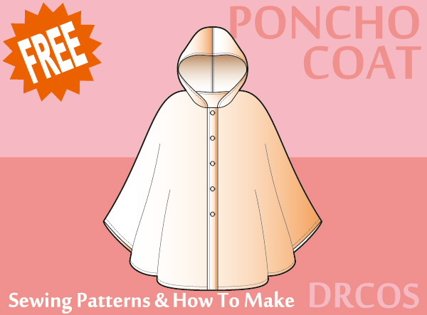 Poncho coat Free sewing patterns & how to make