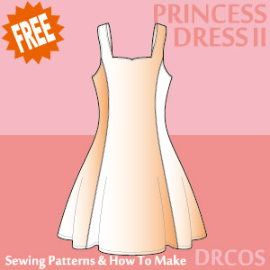 Princess Dress 2(Tight & short) Sewing Patterns Cosplay Costumes how to make Free Where to buy