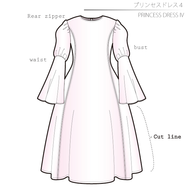 Princess Onepiece Dress 4 Sewing Patterns