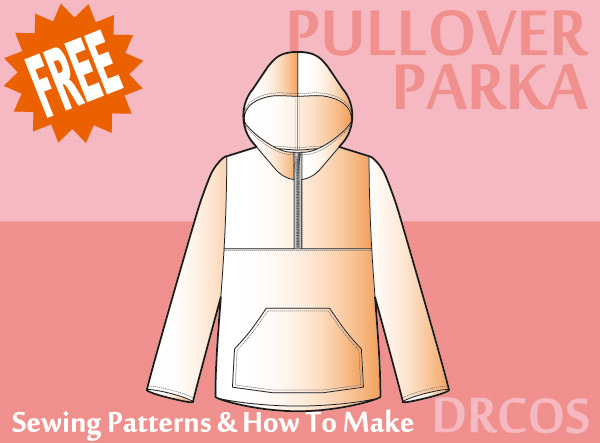 Pullover Hoodie Free sewing patterns & how to make