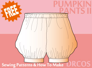 Pumpkin Pants 2 Sewing Patterns Cosplay Costumes how to make Free Where to buy