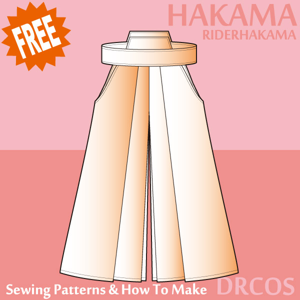 Rider hakama Free sewing patterns & how to make