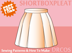 Short Box Pleat Skirt Sewing Patterns Cosplay Costumes how to make Free Where to buy