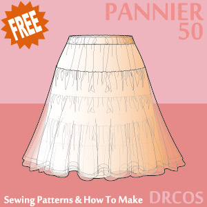 Short Pannier 19.7inch Sewing Patterns Cosplay Costumes how to make Free Where to buy