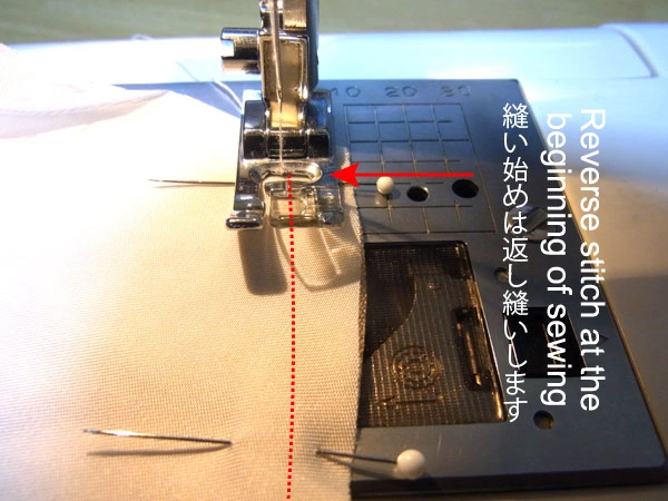 Sewing pocket facing to pocket piece